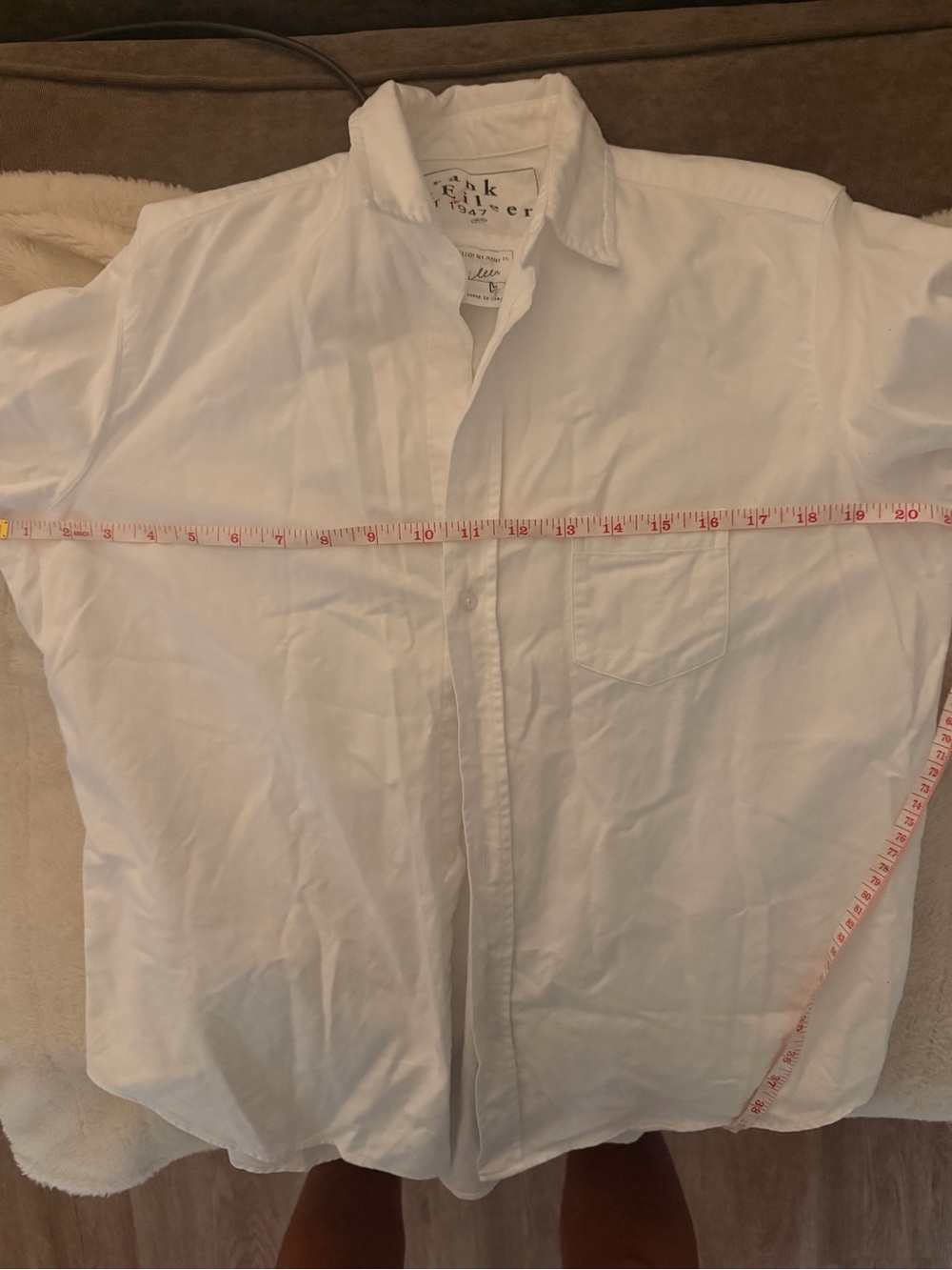 Frank & Eileen White Casual Button-Down Shirt 0399 - Picture 6 of 9